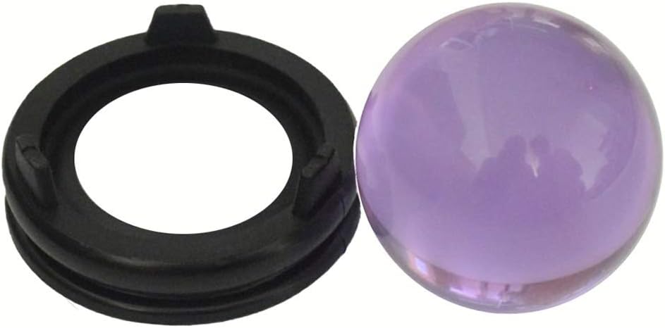Crystal Ball with Base Holder Display Stand - Lovely Photography Crystal Ball Decor - Desk Art Decor K9 Crystal Prop - Witchcraft Accessory - Sphere Gazing Ball Ornaments, D:80mm(3.15 inch) (Purple)
