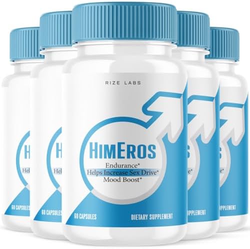 rize labs (5 Pack) HimEros Capsules, HimEros for Men, HimEros Performance Supplement Reviews, HimEros Male Support, HimEros All-Natural Pills, Him Eros Pastillas (300 Capsules)