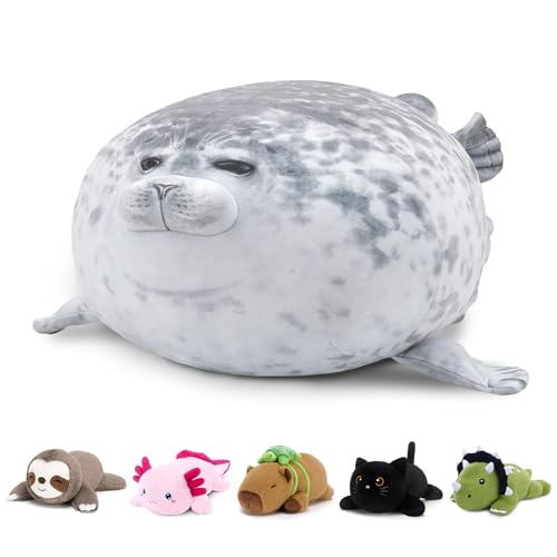 SQEQE Weighted Stuffed Animals Seals Weighted Seal Plush Pillow Toy 25CM