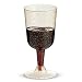 50-Pack Gold Glitter Disposable Wine Glasses, 7 oz. | Clear Hard Plastic Disposable Fancy Cups for Parties & Weddings