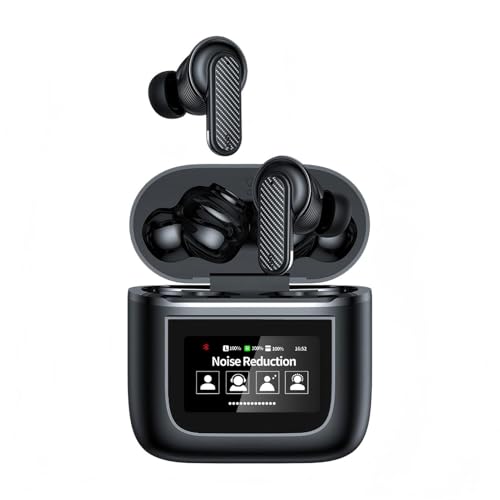 WNTONG Serie YW05, True Wireless Bluetooth 5.3 Ohrhörer mit Alexa, Audio-Personalisierung, Multipoint, 48-Stunden-Akku mit Ladehülle, Schnellladung, schweißresistent (schwarz)