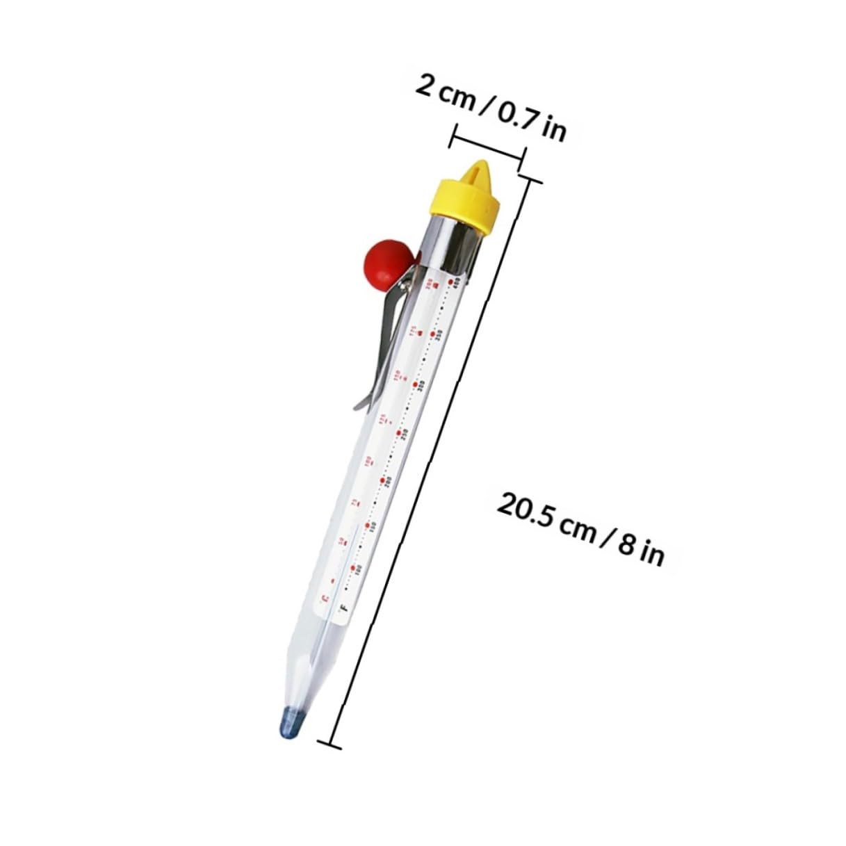 Candy Thermometer Toughened Glass Stainless Steel for Baking
