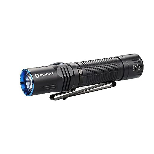 Olight® M2R Warrior 1500 lumens Lampe de poche tactique rechargeable avec câble de charge magnétique USB et batterie 18650 3500 mAh HDC double interrupteur 6 modes d'éclairage