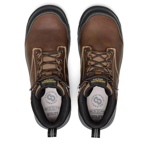 Image of KEEN Utility Men's Evanston 6 inch Composite Toe Waterproof Leather Durable Construction Work Boots