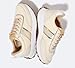 LUCKY STEP Women Platform Walking Shoe Fashion Retro Classic Casual Trainers Braided Rhinestone Sneakers Tennis Running Walking Shoes(Beige,8)