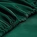 Homiest 4pcs Satin Sheets Set Luxury Silky Satin Bedding Set with Deep Pocket, 1 Fitted Sheet + 1 Flat Sheet + 2 Pillowcases (Queen Size, Blackish Green)