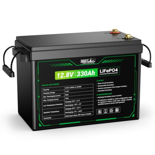 Image of HQST 12V 300Ah (330Ah) Mini LiFePO4 Battery, 3840Wh, 200A BMS, Grade-A Cell