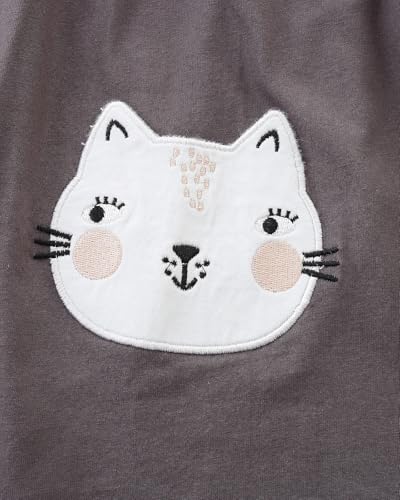 FreeLu Little Girl Cotton Jersey Dress Cartoon Print Casual Tutu Dress Winter Long Sleeved Clothing Dresses 2-7T4