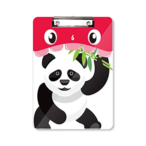 Modèle panda dossier à tête plate bloc-notes d'apprentissage A4 écriture