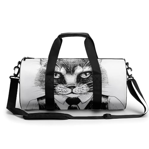 Duffel bag chat gentleman sac de sport gym et randonnée
