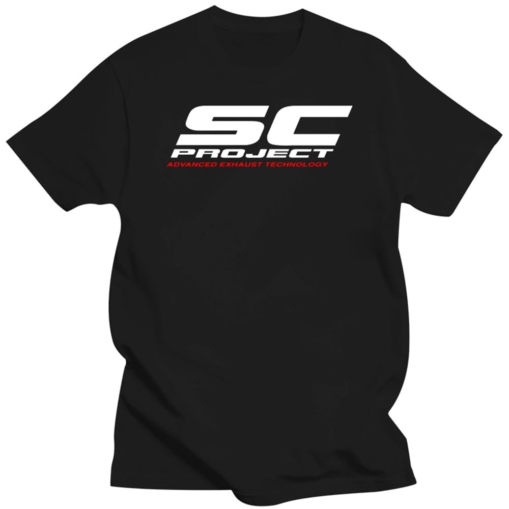 Sc-Project Exhaust Gsx-R Mens Sport T-Shirt Round Neck Tee Shirt Black