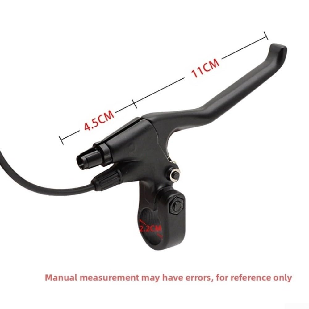 Leve del freno per bici elettrica con Power Cut Off, sensori di sicurezza in lega di alluminio, connettore maschio a 2 pin per manubrio da 22 mm, nero