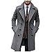 Generico Cappotto Lana Uomo Invernale Lungo Trench Elegante Cappotti da Lavoro Slim Fit Business Trenchcoat Soft Touch Calda Coat Cappotto Lungo Doppiopetto Trench Giacca Sottile Parka Offerta