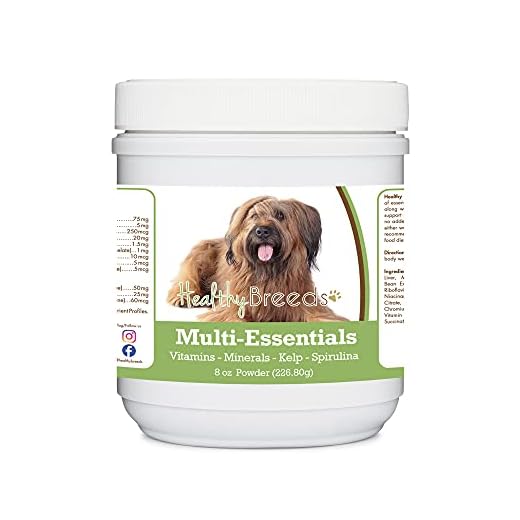 Healthy Breeds Briard Multi-Essentials Powder for Dogs - an Ideal Supplement of Vitamins, Minerals & Antioxidants for Your Dog - 8 oz