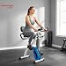 SPORTNOW 3-1 Heimtrainer, faltbar und leise, verbunden Kinomap Bluetooth und Zwift – Fitnessrad, magnetischer Widerstand 8 Stufen, Widerstandsband für Training zu Hause, Blau