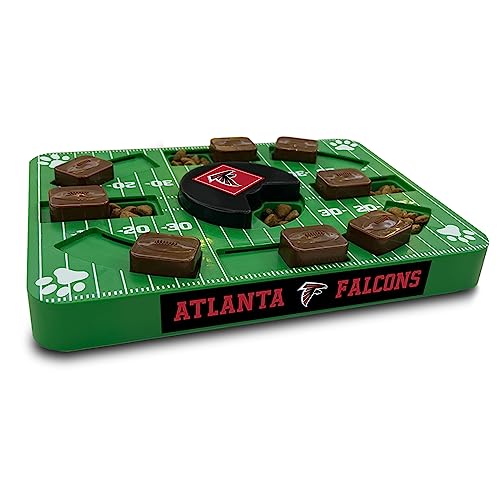 Image of Pets First NFL Atlanta Falcons Puzzle Toy for Dogs, Slow Feeder Board for Pets, Interactive Doggie Treat Toy