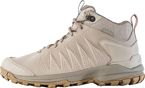 Oboz Women's Sypes Mid Leather B-Dry Waterproof Hiking Shoe, Snow Leopard, 8