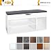 RICOO WM034-W-A Banco Zapatero 104x49x30cm Armario Interior con Asiento Organizador Zapatos Mueble...