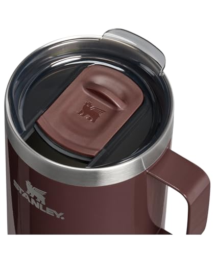 Image of STANLEY Everyday Camp Mug 24oz | Drink Through Lid | Cup for Coffee, Tea and Drinks | Insulated Stainless Steel Coffee Mug | BPA-Free | Mahogany Gloss