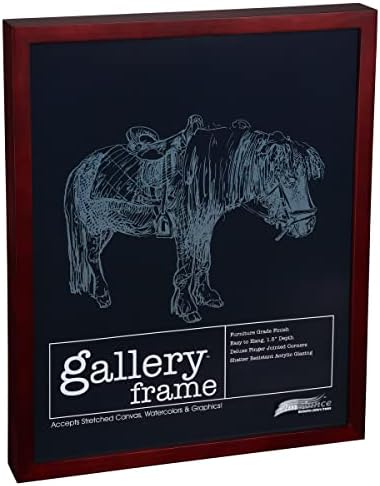 Ambiance Gallery Wood 1.5" Deep Picture Frame - Professional Quality Frames for Stretch Canvas, Artists, Display, Home Decor, & More! - [Cherry - 12x16"]