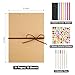 Mauproy 6 x 8 Inch Small Scrapbook Album with Brown Pages, Stretchable Folding Photo Album with DIY Accessories Kit, Hardcover Memory Book Accordion Adventure Scrapbook