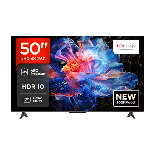 TCL 50V6C Smart TV LED Direct da 50", HDR 4K, con tecnologia Google TV (Dolby Audio, Motion Clarity, compatibile con Google Assistant e Alexa)