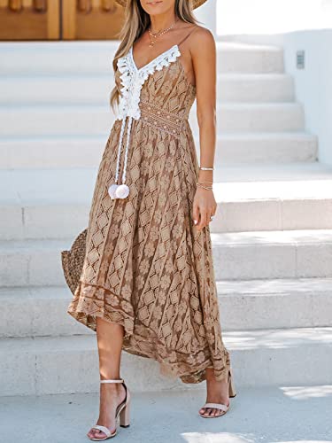 Image of CUPSHE Womens Lace Summer Maxi Dresses 2026 Beach Wear