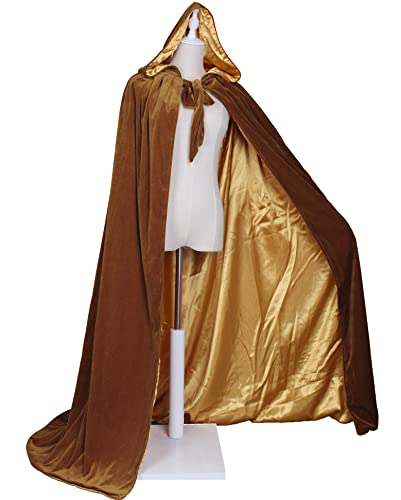Image of Velvet Renaissance Medieval Cloak Cape Lined with Satin