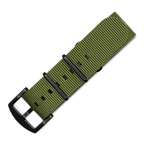 Image of BluShark - Original Collection Military-Style Waterproof Watch Strap, Fits All Timepiece Brands, Durable Nylon Wristwatch Accessories with Stainless Steel Buckle - 18mm, 20mm, 22mm & 24mm Watch Bands