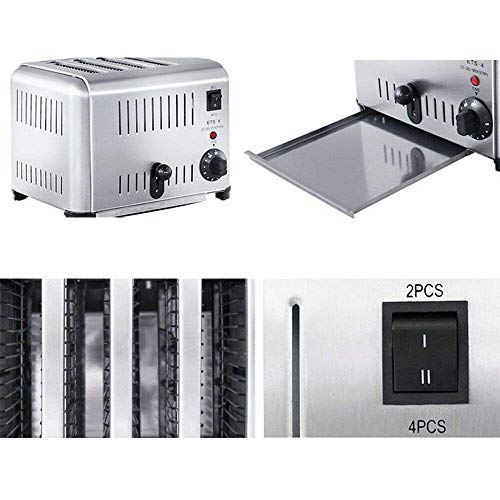 WYZQ 4 Scheiben Brot Toaster Edelstahlofen Elektroherd, Toaster Sets – Bild 3