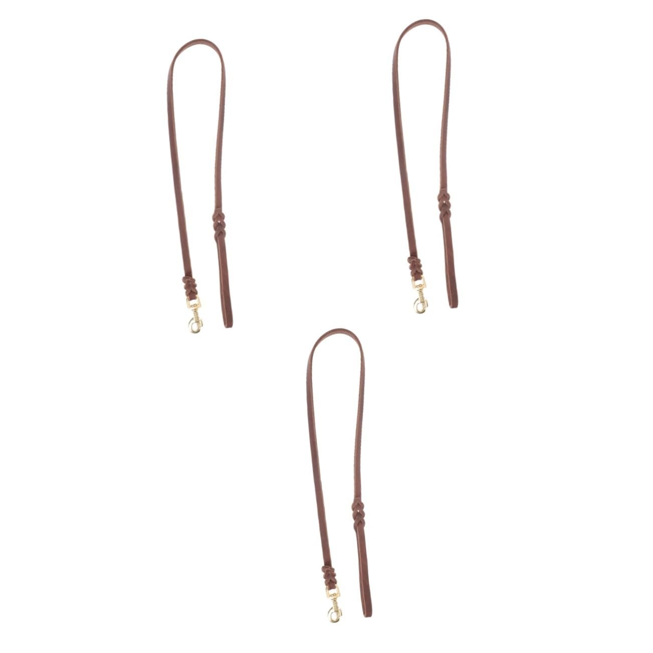 YARNOW 3pièces Laisse Cuir pour Chien Corde De Traction pour De Chien Couleur Marron avec pour De Moyenne à