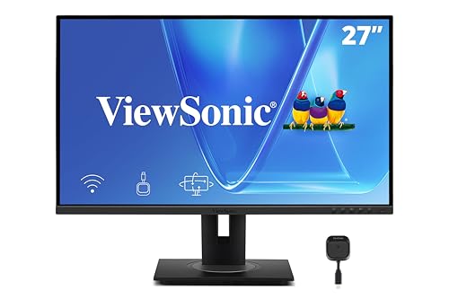 Image of ViewSonic VG2748N 27 Inch 1080p Monitor, IPS Display with Wireless Casting and AirPlay for Smooth Home and Office Productivity, Advanced Ergonomics, USB-C, USB Hub, DisplayPort, and HDMI Inputs