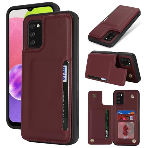 Étui pour Samsung Galaxy A03s iCoverCase blindé RFID anti-piratage en cuir PU