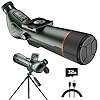 Digital Spotting Scope with Screen Portable Auto-Focus Electronic 4K Smart Telescope with Tripod 32GB SD Card and Carrying Bag for Stargazing Bird Watching, Wildlife Viewing Hunting Green