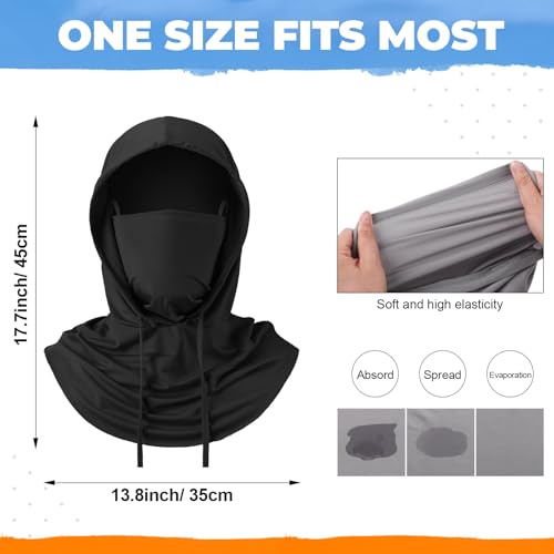 Image of Funtery Summer Cooling Balaclava Mask, UV Protection Hood Mask Breathable Cycling Face Cover Full Head Scarf for Men Women