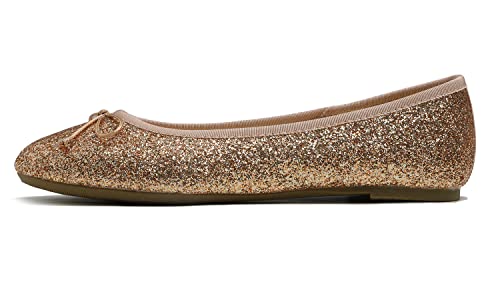 Women's Shiny Ballet Flats Sparkle Memory Foam Cushioned Colorful Glitter2