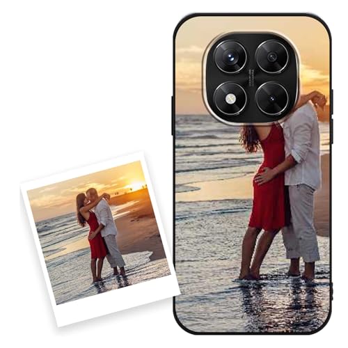 Coiwxmoi Funda Personalizada para Xiaomi Redmi Note 14 Pro 5G/Poco X7 5G 6,67'', Personalizable Case con Imagen Foto, Personalizado Custom Carcasa Protector Cover para Xiaomi Poco X7 5G, Negro