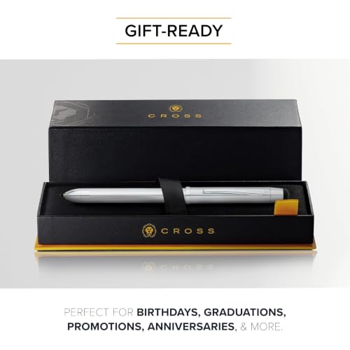 Cross Tech3+ Lustrous Chrome Multifunction Pen, Black Ink, Corporate Gift by Cross - Image 5