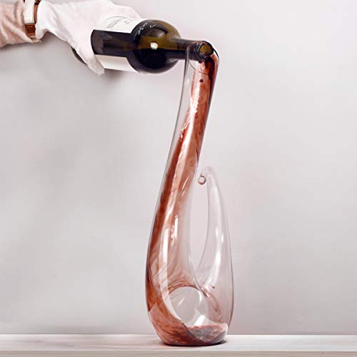 Angoily Garrafa de Decantador de Vinho de 1Pcs Vidro Arejador de Decantador de Vinho Criativo para V