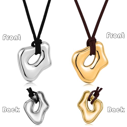 Black Cord Necklaces for Women And Men Leather Pendant Necklace Black Cord Statement Necklaces Trendy for Her2
