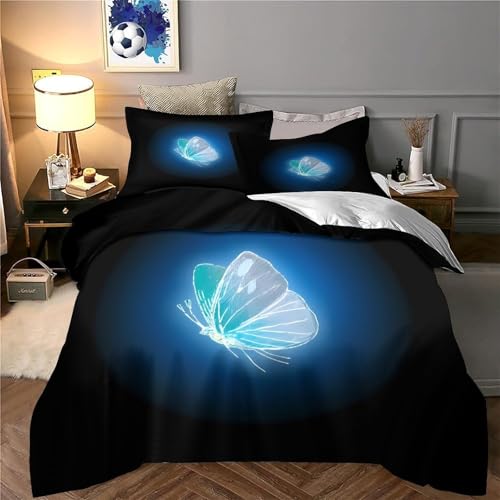 Linge de lit papillon lueur 3D pour chambre d'enfant - 6