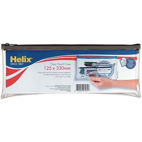 Helix Large Clear PVC Pencil Case Pack Cover