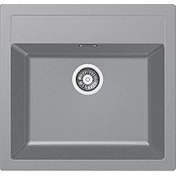 Fregadero Sirius Franke Tectonita 114.0476.406 Sirius 610 - Fregadero empotrado, color gris y cromado