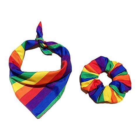 Dog Bandana Scarf Rainbow Pet Dog Bandana Bandana Rainbow Dog Bandanas for Small, Medium and Large Dogs and Cats Pet Bandana Cover