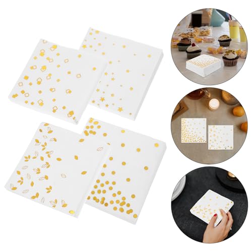 Servilletas desechables absorbentes con lámina dorada para limpieza rápida 7