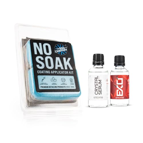 The Rag Company Gtechniq CSL Ceramic Coating & EXO 50 ml No Soak Coating Applicator Kit Bundle
