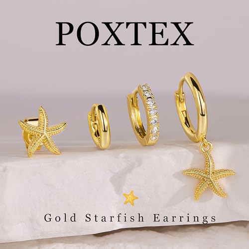Image of Small Gold Huggie Hoop Earrings Set for Women Men Hypoallergenic 14K Plated Stack Cartilage Earrings, Sterling Silver Multiple Piercing Lightweight Mini Thin Cute Dainty Trendy Jewelry Gifts for Women