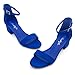 Herstyle Women’s Low Heels – Open Toe Chunky Block Heeled Sandals with Ankle Strap | Comfortable Dressy Short Heels for Prom, Wedding, Party & Office, Royalblue, Size 8.5, Sunday