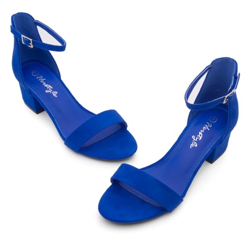 Herstyle Women’s Low Heels – Open Toe Chunky Block Heeled Sandals with Ankle Strap | Comfortable Dressy Short Heels for Prom, Wedding, Party & Office2