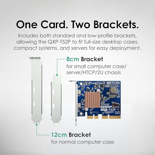 Image of QNAP Thunderbolt 5 Dual Ports Expansion Card, PCIe Gen4 x4 (QXP-T52P)
